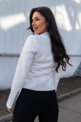 Kurtka Monika Off White - mocno taliowana | Monica Collection
