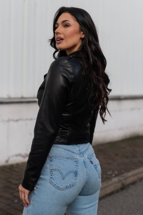 Kurtka skórzana Pati w kolorze czarnym | Monica Collection