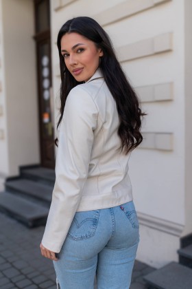 Skórzana Kurtka Damska Iga Cream | Monica Collection