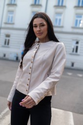 Kurtka skórzana damska Chanel Prosecco | Monica Collection